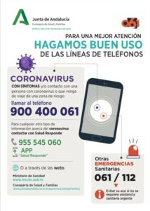 Teléfonos de contacto ante el coronavirus